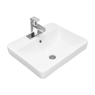 Bathroom Wash Basin Rectangular Shape Countertop With Holes